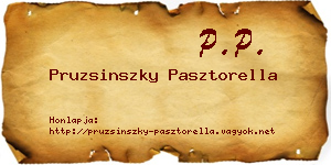 Pruzsinszky Pasztorella névjegykártya